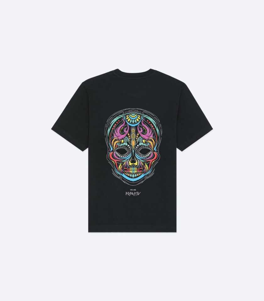T-shirt "Skull Head" couleur - 100% Organic open end cotton - WE ARE PRIMITIV